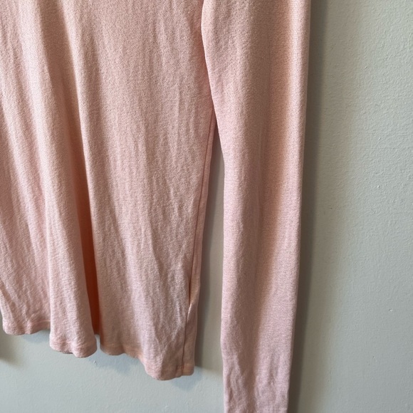 Anthropologie Long Sleeve Pink Knit Tee - Picture 4 of 10